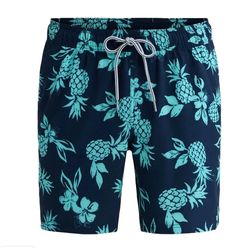 Men's Blue Floral Swim Shorts/Swim Trunks Sz XL